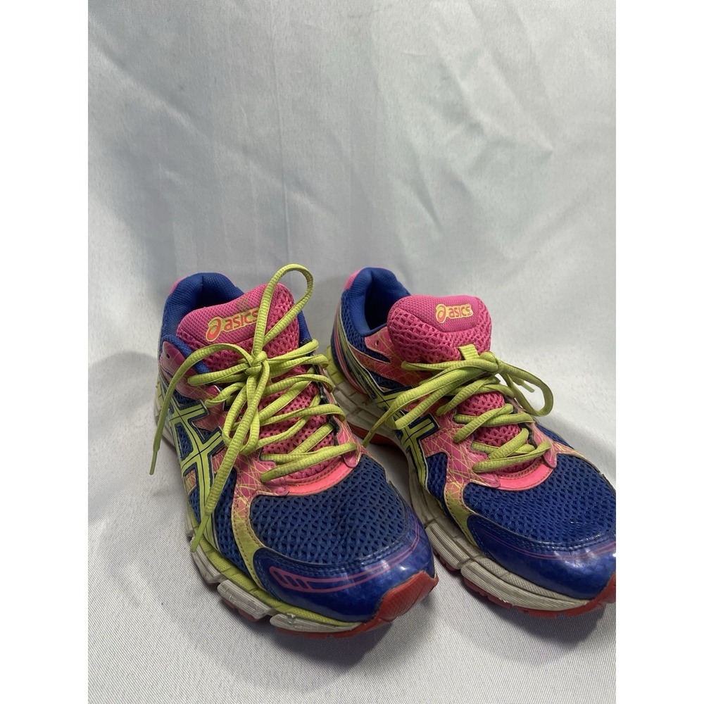 Womens Size 11 Asics Gel-Excite 2 T473N Running Shoes Blue Mesh Pink Yellow